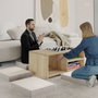 Hanah Home Juego de mesas de café Gord - Warm Oak, Sapphire Oak